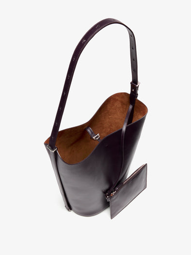 Proenza Schouler Aerial image of Brant Bucket Bag in Smooth Calf in Chocolate