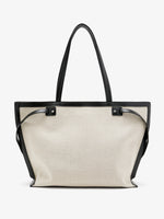 Proenza Schouler back image of Days Tote in Natural Linen in natural/black