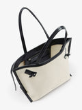 Proenza Schouler interior image of Days Tote in Natural Linen in natural/black