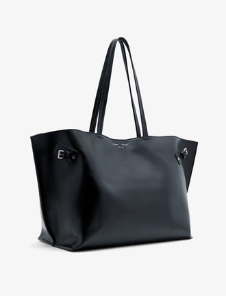 Proenza Schouler side image of Days Carryall in Smooth Calf in black