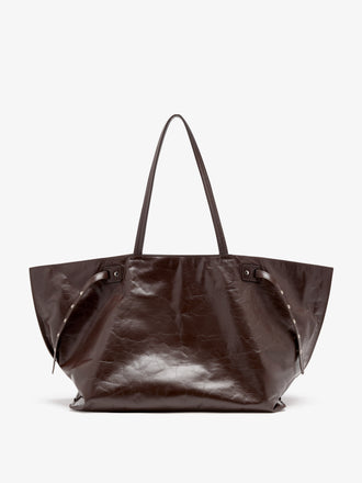Proenza Schouler Back image of Days Carryall in Paper Calf in Espresso