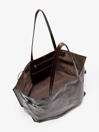 Proenza Schouler Aerial image of Days Carryall in Paper Calf in Espresso