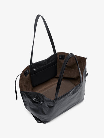 Proenza Schouler Aerial image of Days Carryall in Paper Calf in Black