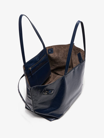 Aerial image of Days Carryall in Paper Calf in Navy