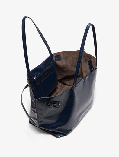 Aerial image of Days Carryall in Paper Calf in Navy