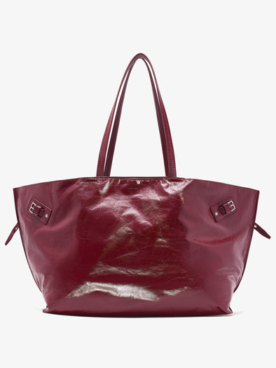 Proenza Schouler Front image of Days Carryall in Paper Calf in Merlot