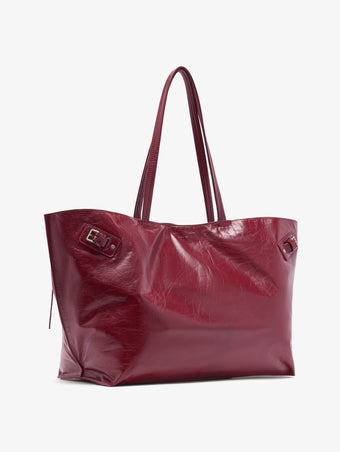 Proenza Schouler Side image of Days Carryall in Paper Calf in Merlot