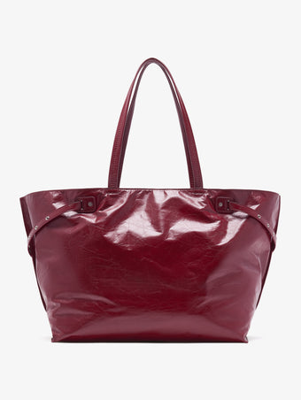 Proenza Schouler Back image of Days Carryall in Paper Calf in Merlot
