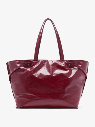 Proenza Schouler Back image of Days Carryall in Paper Calf in Merlot