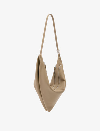 Side image of Tetra Shoulder Bag in Nappa in Cumin