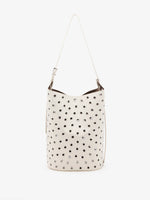 Proenza Schouler Back image of Brant Bucket Bag in Eyelet Covered Smooth Calf in Ecru