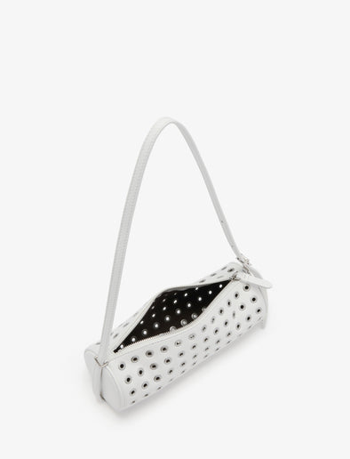 Proenza Schouler interior image of Silo Bag in Eyelet Covered Nappa in Optic White