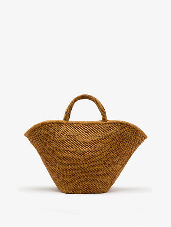Back image of Large Chelsea Tote in Natural Raffia in Honey
