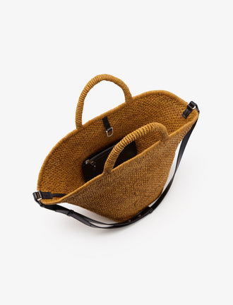 Interior image of Large Chelsea Tote in Natural Raffia in Honey