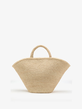 Back image of Large Chelsea Tote in Natural Raffia in Natural