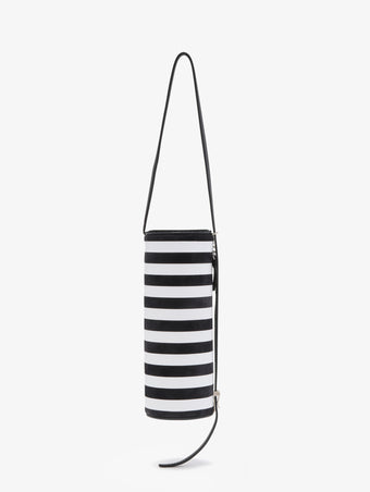Proenza Schouler vertical image of Silo Bag in Pieced Stripes in black/white