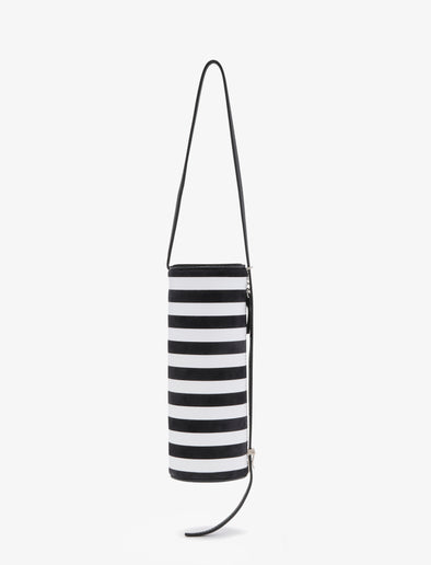 Proenza Schouler vertical image of Silo Bag in Pieced Stripes in black/white