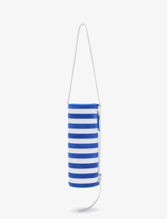 Proenza Schouler vertical image of Silo Bag in Pieced Stripes in cobalt/white
