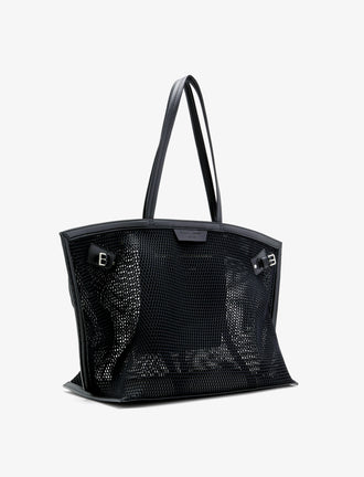 Side image of Days Carryall in Mesh in Black