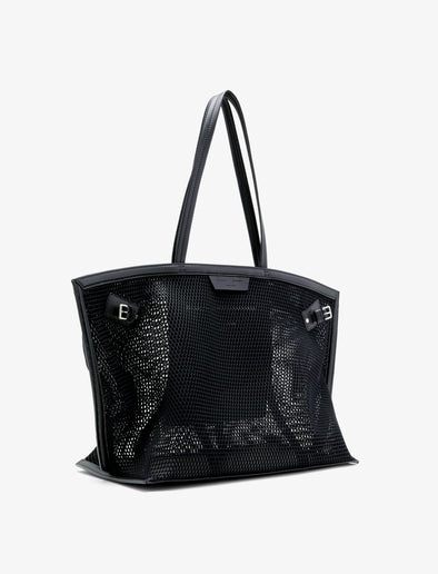 Side image of Days Carryall in Mesh in Black