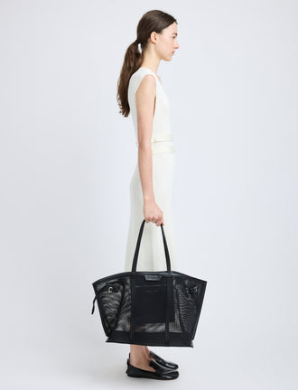 Image of model wearing Days Carryall in Mesh in Black