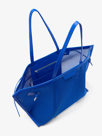 Aerial image of Days Carryall in Mesh in Cobalt