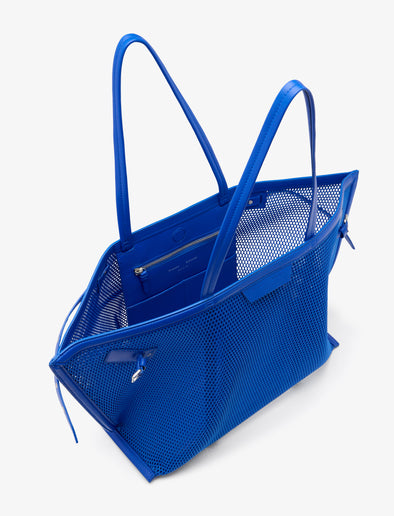 Aerial image of Days Carryall in Mesh in Cobalt