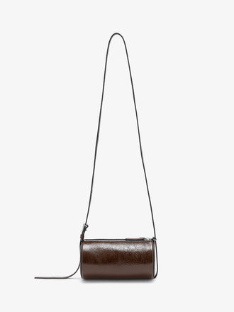 Proenza Schouler back image of Crossbody Silo Bag in Shiny Calf in cedar