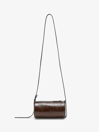 Proenza Schouler back image of Crossbody Silo Bag in Shiny Calf in cedar
