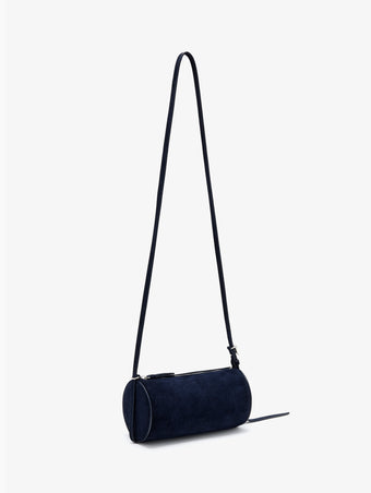 Side image of Crossbody Silo Bag in Deep Navy
