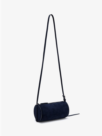 Side image of Crossbody Silo Bag in Deep Navy