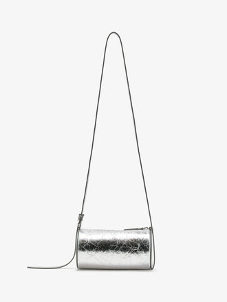 Back image of Crossbody Silo Bag in Silver