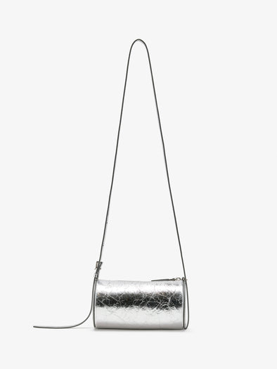 Back image of Crossbody Silo Bag in Silver