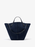 Proenza Schouler Front image of Large Chelsea Tote in Soft Suede in Dark Navy