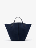 Proenza Schouler Back image of Large Chelsea Tote in Soft Suede in Dark Navy