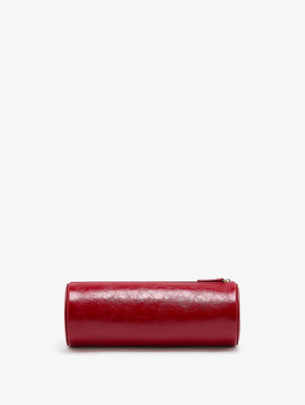 Proenza Schouler Back image of Silo Clutch in Shiny Calf in Red