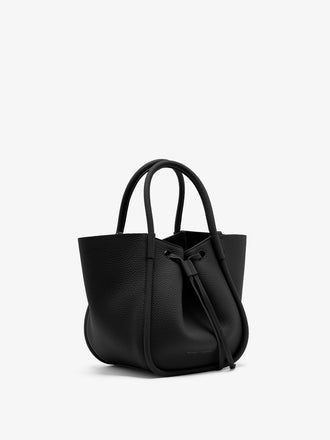 Proenza Schouler Side image of Small Ruched Tote in Black