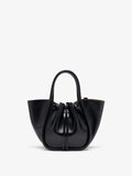 Proenza Schouler Back image of Small Ruched Tote in Soft Shiny Calf in Black