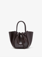 Proenza Schouler Front image of Small Ruched Tote in Espresso