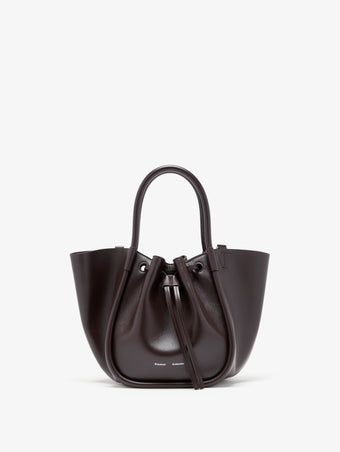 Proenza Schouler Front image of Small Ruched Tote in Espresso