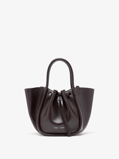 Proenza Schouler Front image of Small Ruched Tote in Espresso