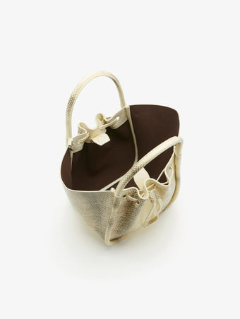 Proenza Schouler Aerial image of Small Ruched Tote in Printed Ayers in Resin