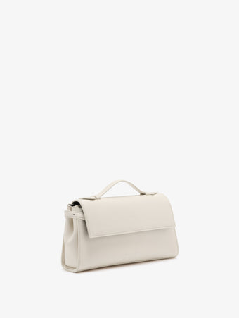 Proenza Schouler Side image of Tate Clutch with Strap in Smooth Calf in Soft White