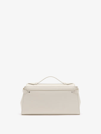 Proenza Schouler Back image of Tate Clutch with Strap in Smooth Calf in Soft White