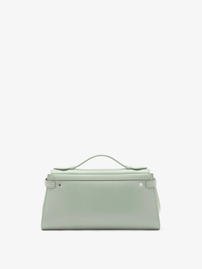Proenza Schouler Back image of Tate Clutch with Strap in Smooth Calf in Stone Blue