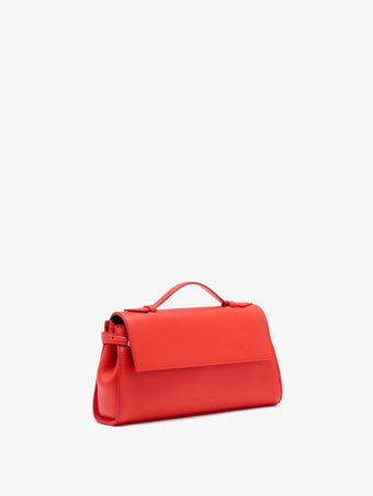 Proenza Schouler Side image of Tate Clutch with Strap in Smooth Calf in Vermillion