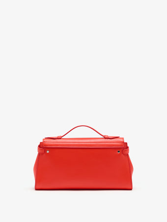 Proenza Schouler Back image of Tate Clutch with Strap in Smooth Calf in Vermillion