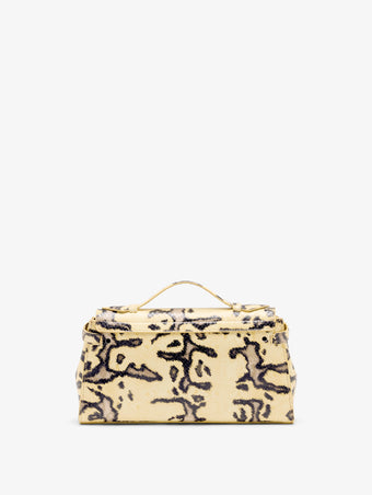 Proenza Schouler Back image of Tate Clutch with Strap in Ball Python in Resin Multi