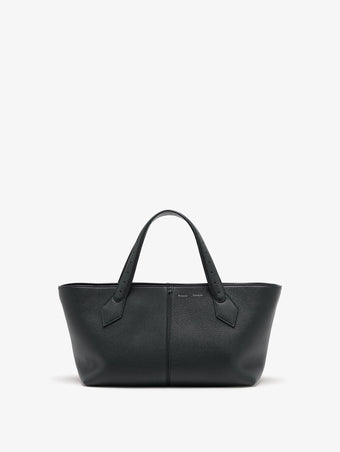 Proenza Schouler Front image of East West Chelsea Tote in Pebbled Calf in Black