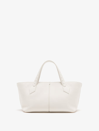 Proenza Schouler Back image of East West Chelsea Tote in Pebbled Calf in Soft White